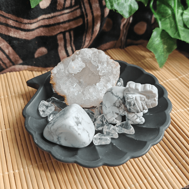 "mes cristaux" éléphant howlite
