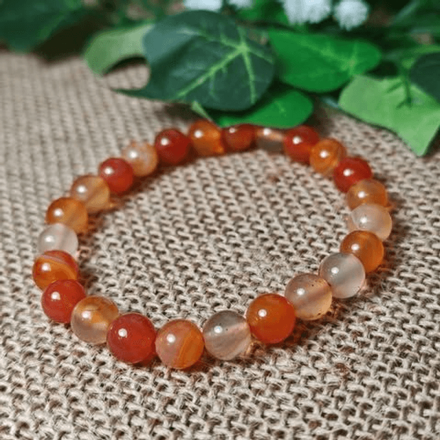 Bracelet 8mm cornaline